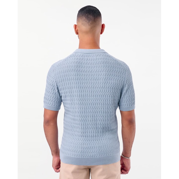 Polo Cuello Camisa Hombre Saenz Celeste Indigo