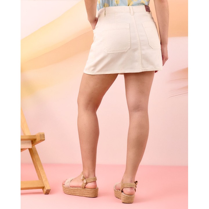 Falda Mujer Olenka Crema Pastel