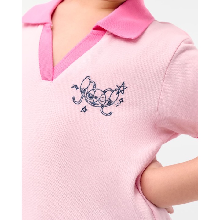 Polo Cuello Camisa Niña Cami Rosado Wood