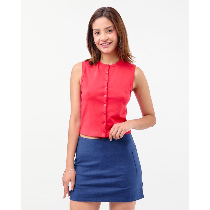 Top Mujer Aurora Rojo Fiesta