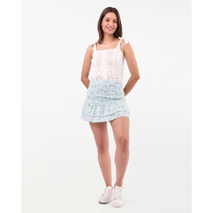 Falda Mujer Micaela Verde Pastel
