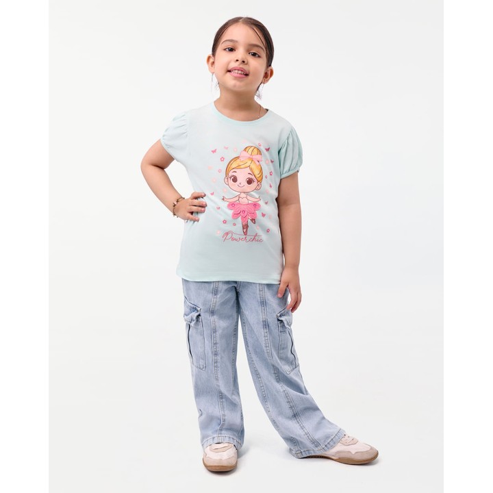 Polo Niña Ariana Aqua