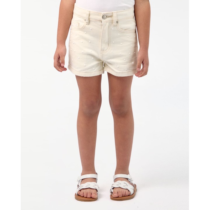 Short Niña Valeria Crema Pastel