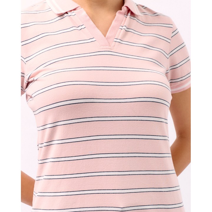 Polo Cuello Camisa Mujer Rose Rosado Wood