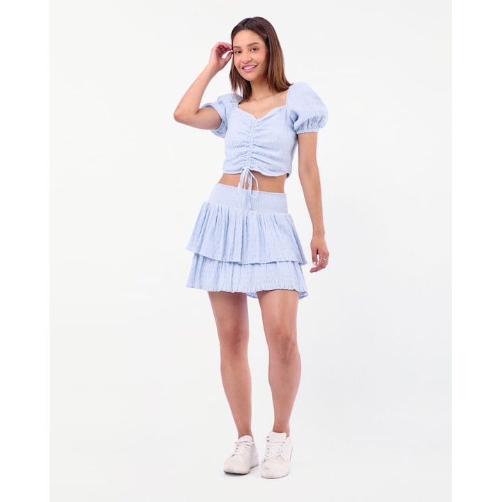 Falda Mujer Marina Celeste
