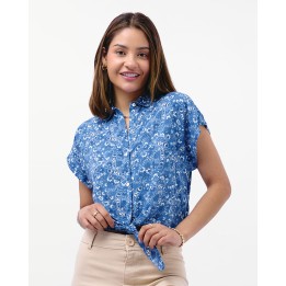 Blusa Mujer Sima Azul Campana