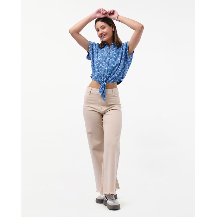 Blusa Mujer Sima Azul Campana