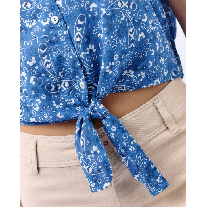 Blusa Mujer Sima Azul Campana