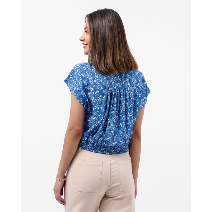 Blusa Mujer Sima Azul Campana
