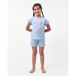 Pijama Set 2 Piezas Niña Sienna Celeste