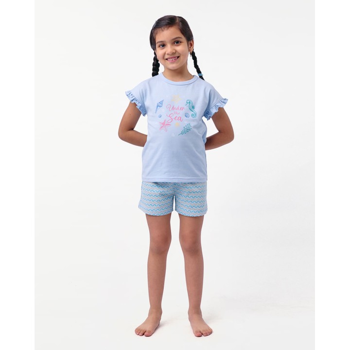 Pijama Set 2 Piezas Niña Sienna Celeste