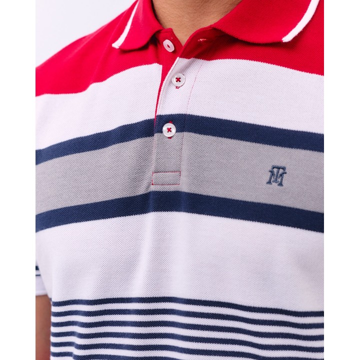 Polo Cuello Camisa Hombre Saylor Rojo Flama
