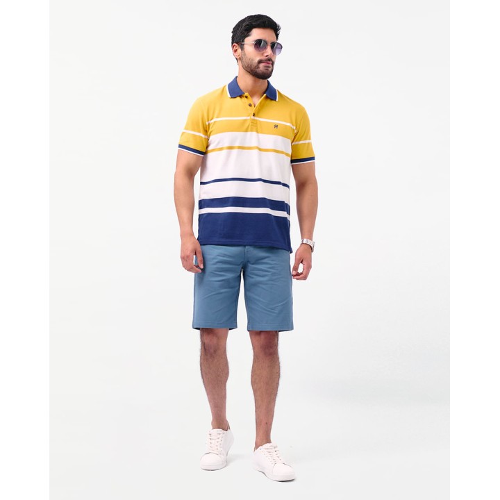 Polo Cuello Camisa Hombre Saylor Mostaza Golden