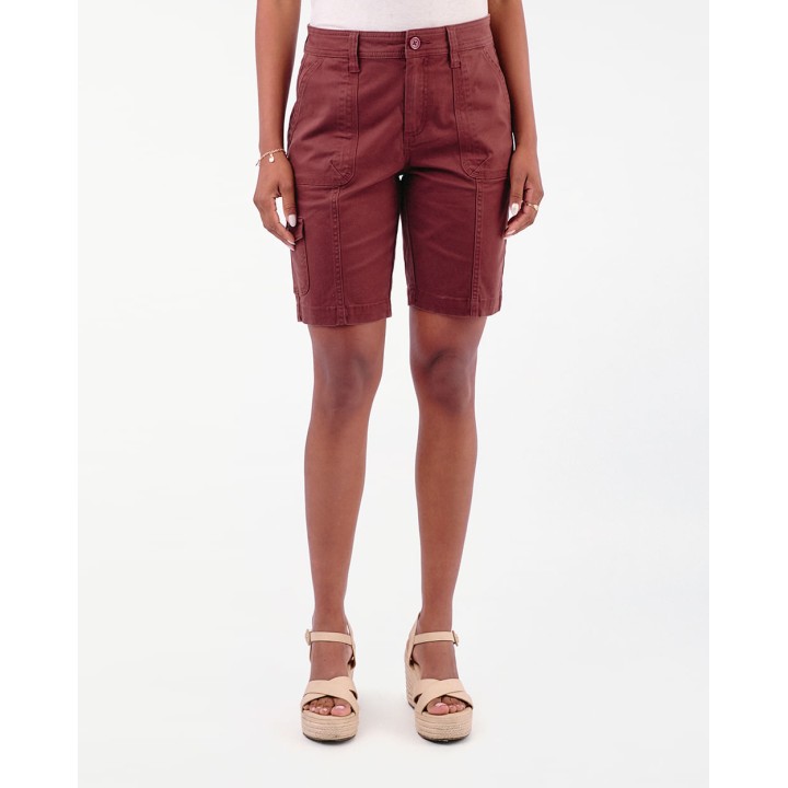 Bermuda Mujer Margaret Solid Marron Chocolate