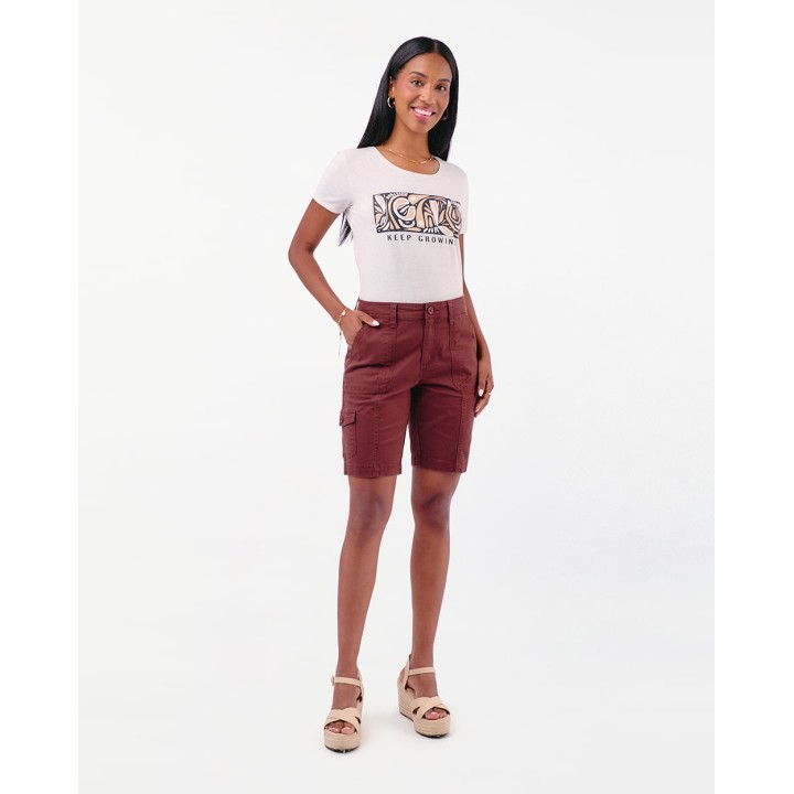 Bermuda Mujer Margaret Solid Marron Chocolate