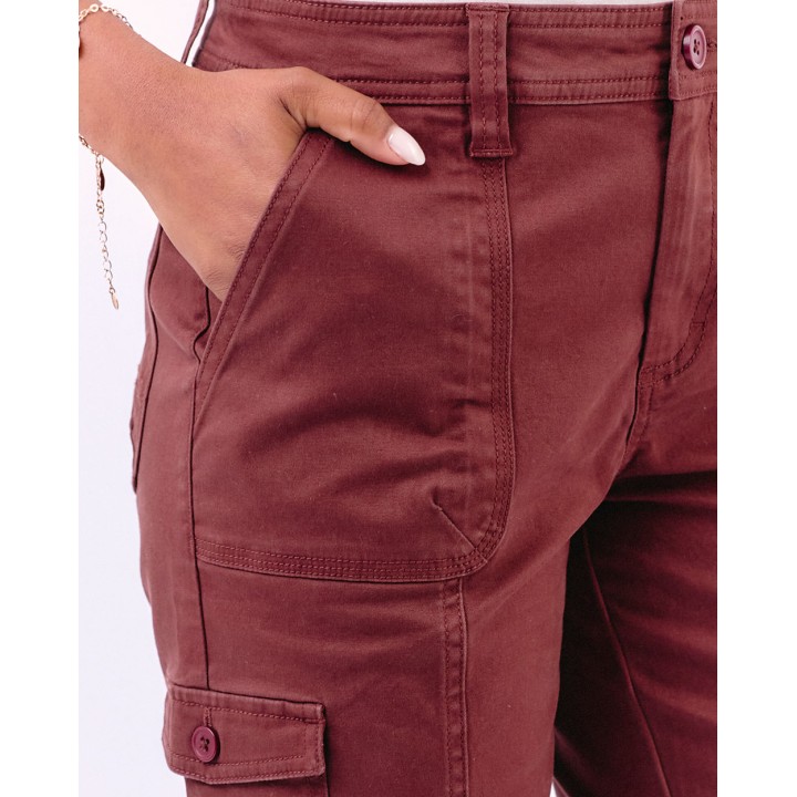 Bermuda Mujer Margaret Solid Marron Chocolate