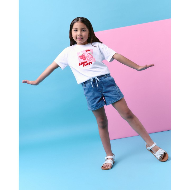 Short Niña Mafalda Light Wash