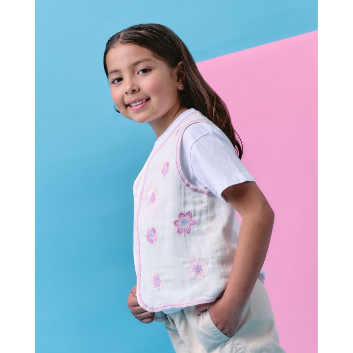 Chaleco Niña Nelsi Blanco