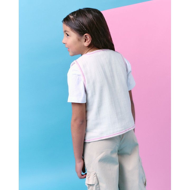 Chaleco Niña Nelsi Blanco