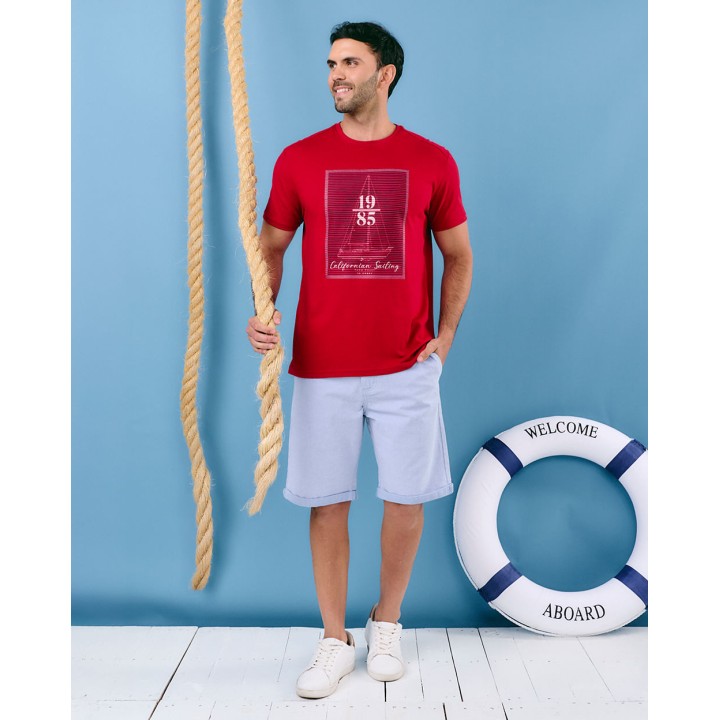 Bermuda Hombre Cedrik Celeste Agua