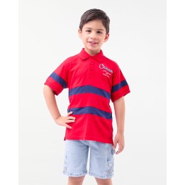 Polo Cuello Camisa Niño Zac Rojo Flama
