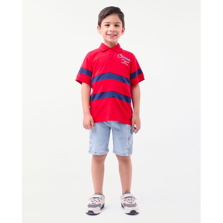 Polo Cuello Camisa Niño Zac Rojo Flama