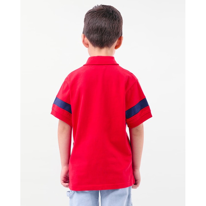 Polo Cuello Camisa Niño Zac Rojo Flama