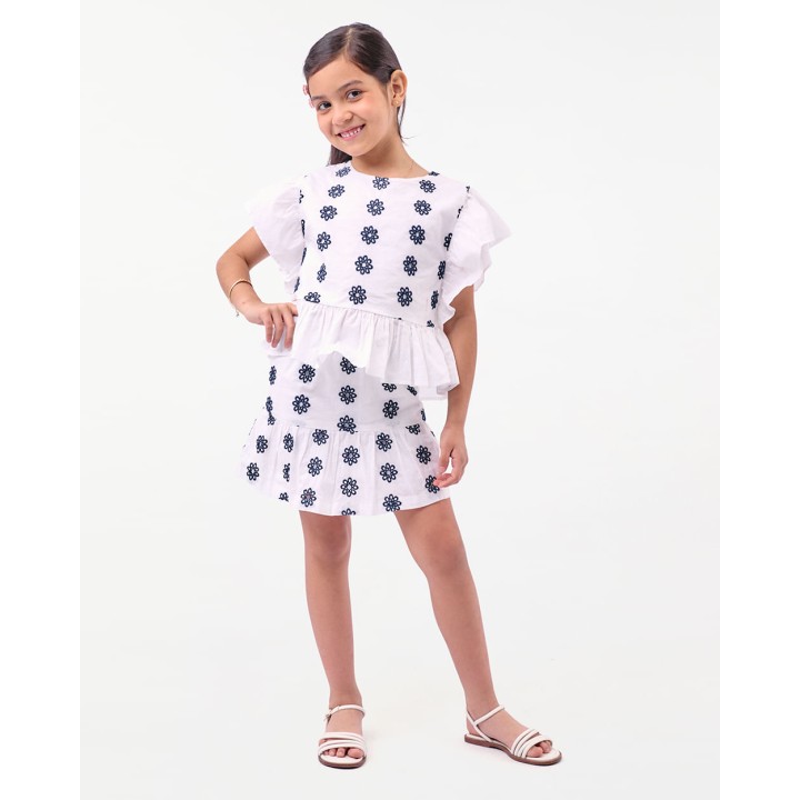 Falda Niña Catita Blanco