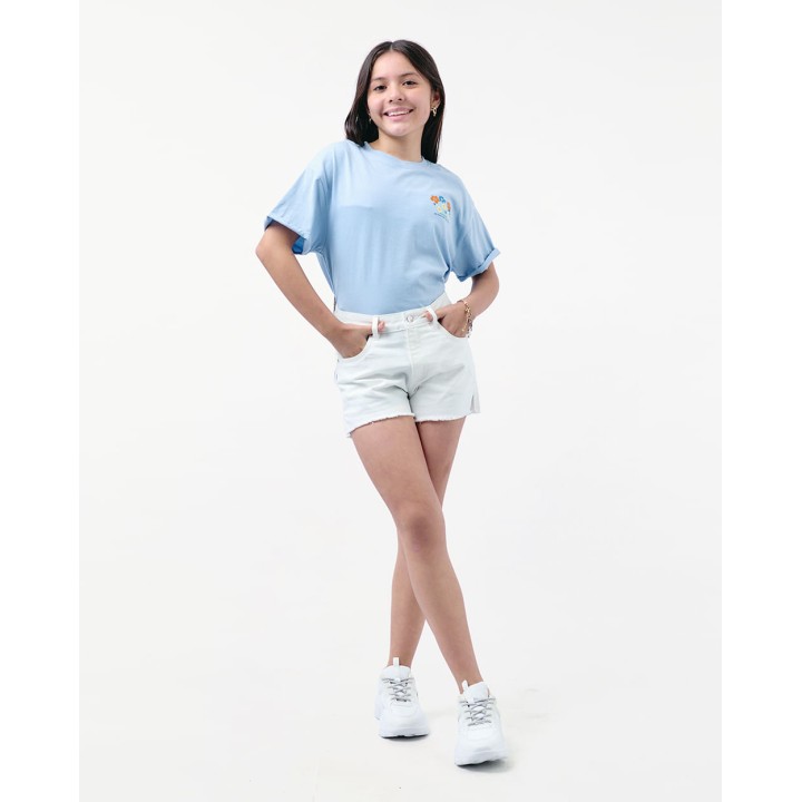 Short Denim Jovencita Valeria Blanco