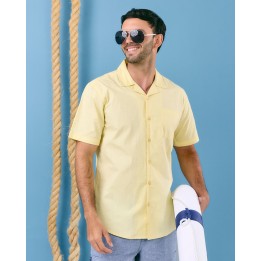 Camisa Hombre Eider Amarillo Pastel