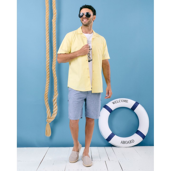 Camisa Hombre Eider Amarillo Pastel
