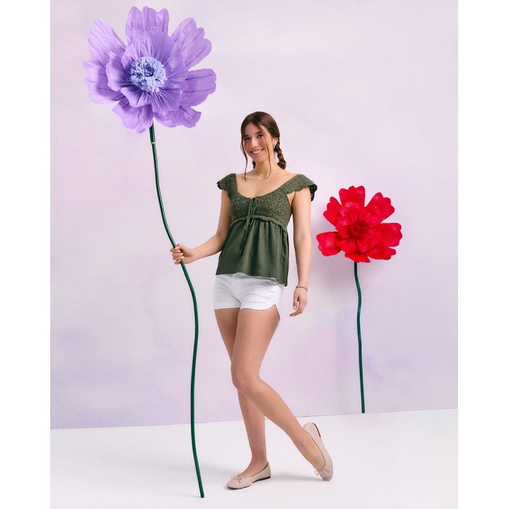 Top Mujer Lory Verde Olivo