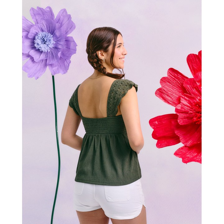 Top Mujer Lory Verde Olivo