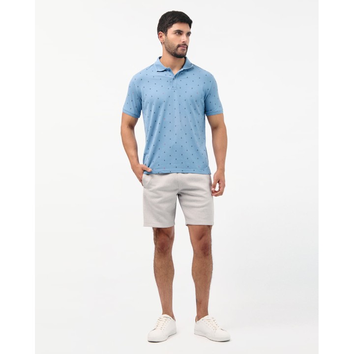 Polo Cuello Camisa Hombre Enzo Azul Campana