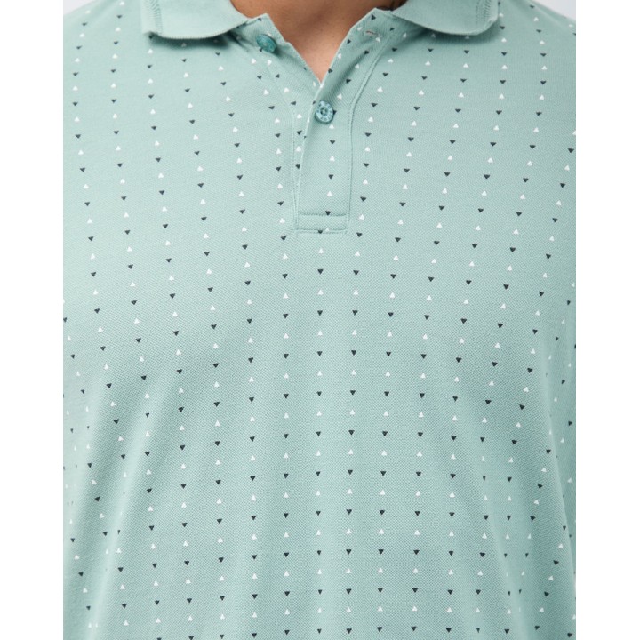 Polo Cuello Camisa Hombre Enzo Verde Wave