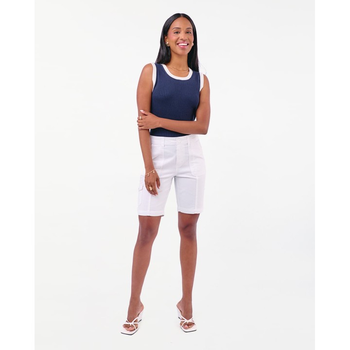 Bermuda Mujer Margaret Solid Blanco Optico