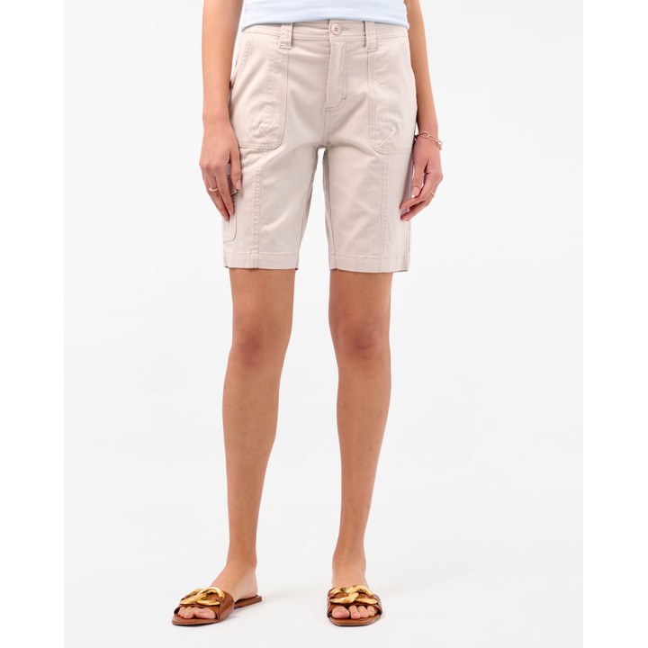 Bermuda Mujer Margaret Solid Beige Arena