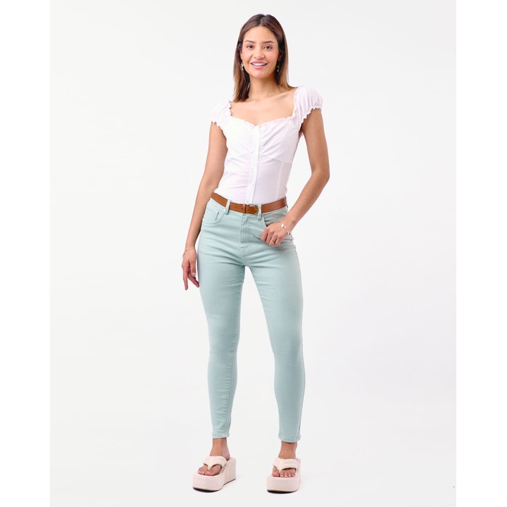 Pantalón Mujer Fran Verde Wave