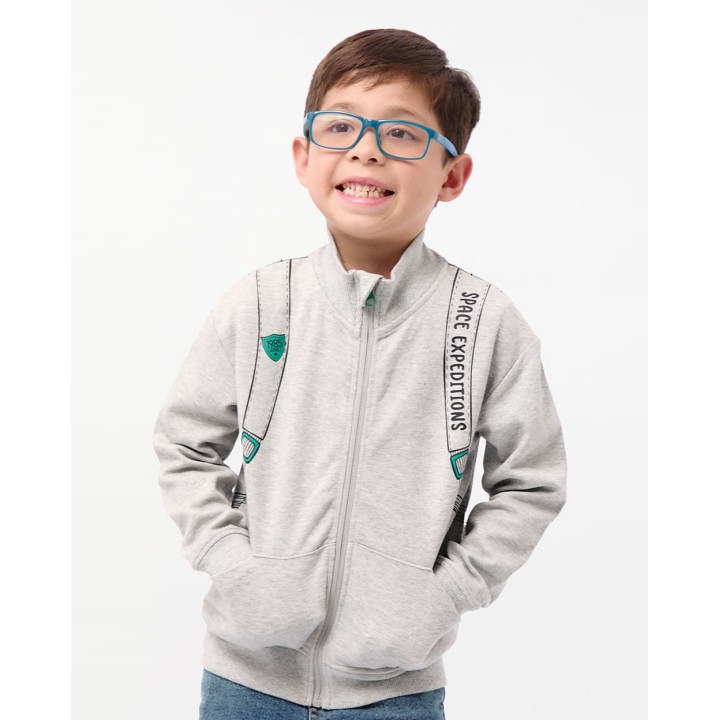 Polera Niño Fergus Gris Melange
