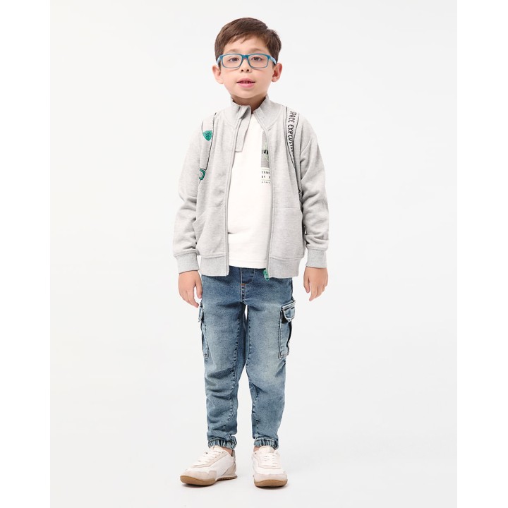 Polera Niño Fergus Gris Melange