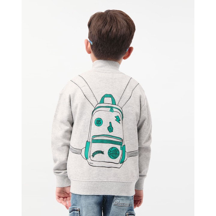 Polera Niño Fergus Gris Melange