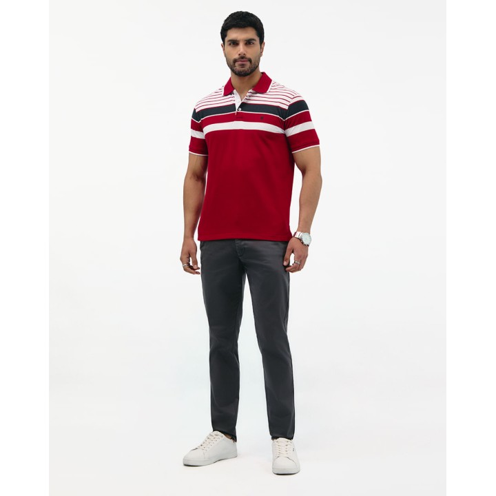 Polo Cuello Camisa Hombre Saylor Rojo Flama