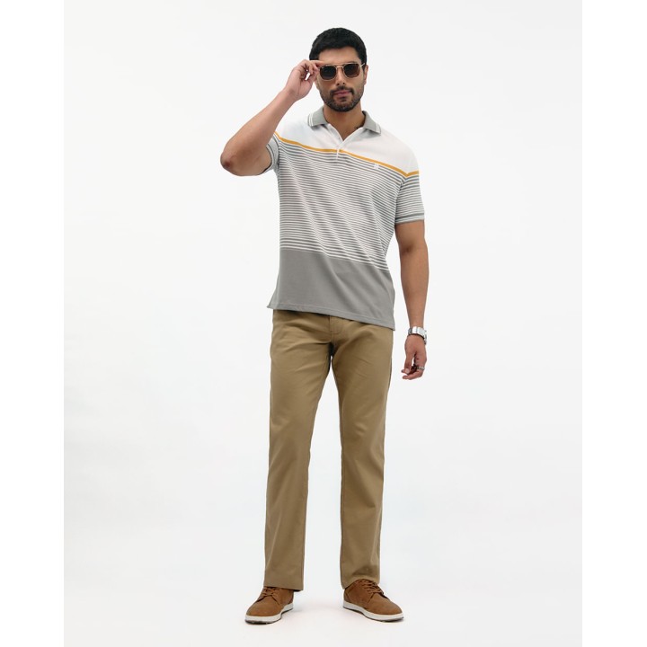 Polo Cuello Camisa Hombre Saylor Gris Claro