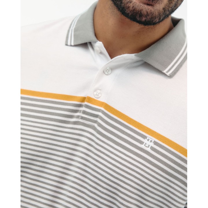 Polo Cuello Camisa Hombre Saylor Gris Claro