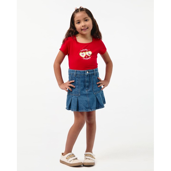 Polo Niña Gini Rojo Flama