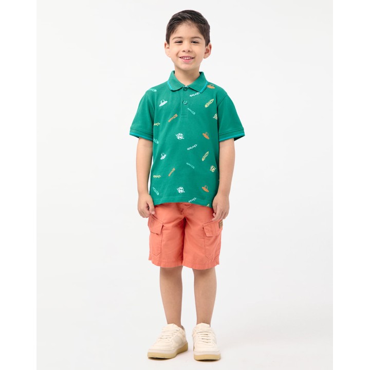 Polo Cuello Camisa Niño Gino Verde Cali