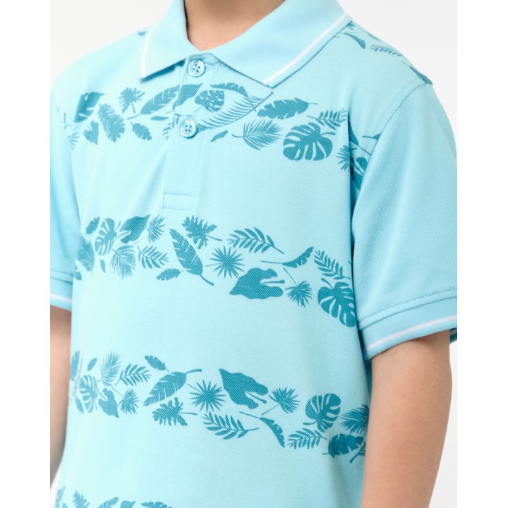 Polo Cuello Camisa Niño Gino Celeste Intenso