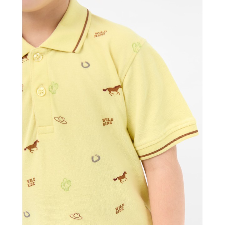 Polo Cuello Camisa Niño Gino Amarillo Arona