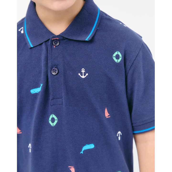 Polo Cuello Camisa Niño Gino Azul Atlántico