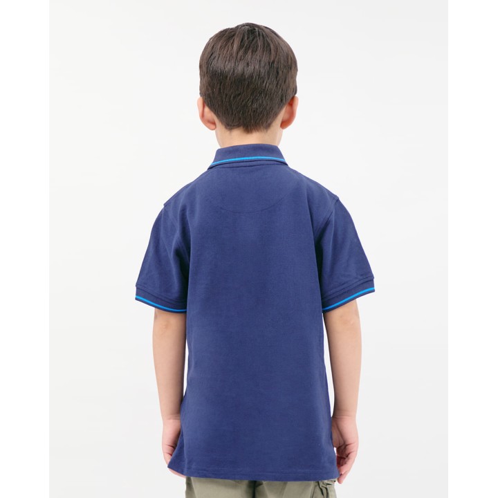 Polo Cuello Camisa Niño Gino Azul Atlántico
